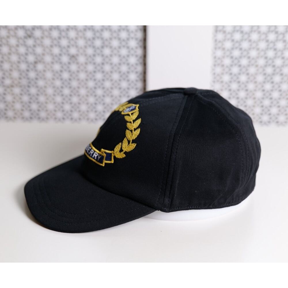 Burberry Black Oak Leaf Crest Cotton Jersey Baseball Cap (Size L) RRP $480 - Picture 7 of 10